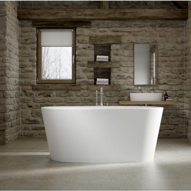 Royce Morgan Tigris Freestanding Bath Tub Modern Curved Design in L1580 x W700 x H660mm