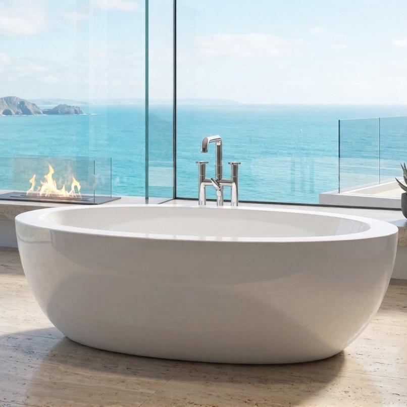 Royce Morgan Westminster Freestanding Bath Tub Elegant Oval Design in L1490 x W850 x H580mm