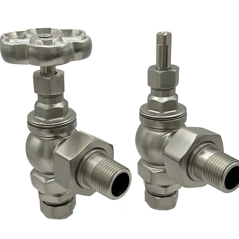 Carron Daisy Wheel 15mm Inlet Manual Radiator Valve - valves - Ice Cold Spice | Satin Nickel 15mm