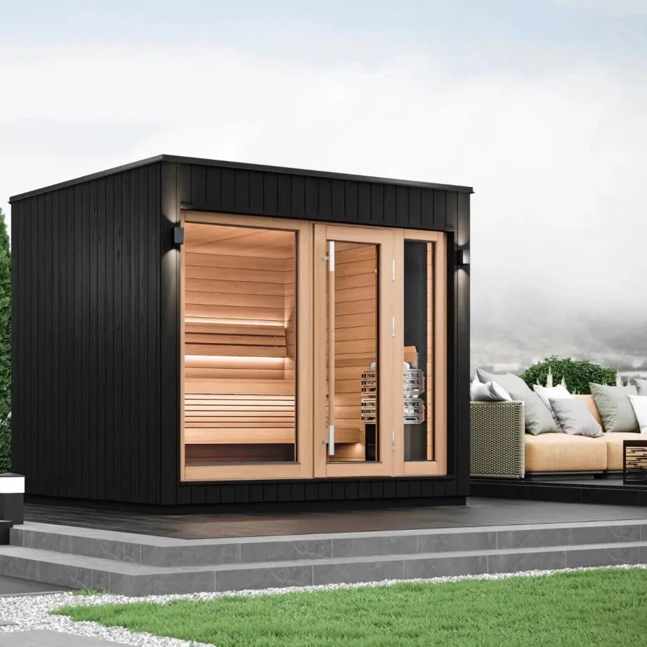 Saunum AirCube One Ready Made Nordic Outdoor Sauna (5 Seater) in