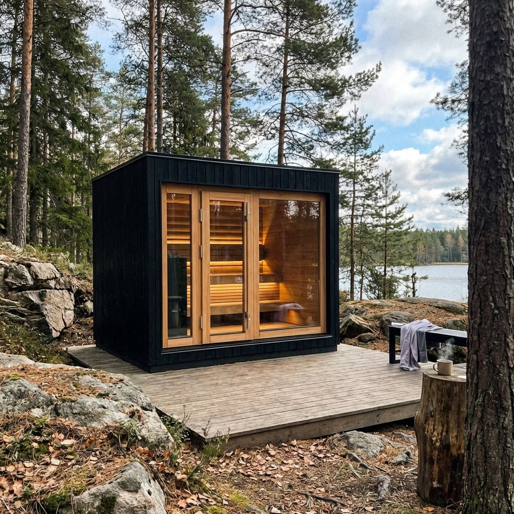 Saunum AirCube One Ready Made Nordic Outdoor Sauna (5 Seater) in