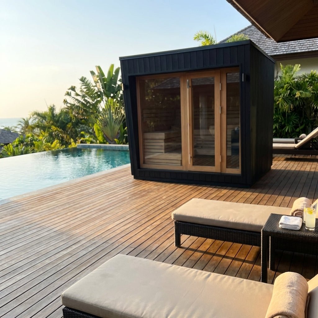 Saunum AirCube Space Ready Made Nordic Outdoor Sauna (5 Seater) in