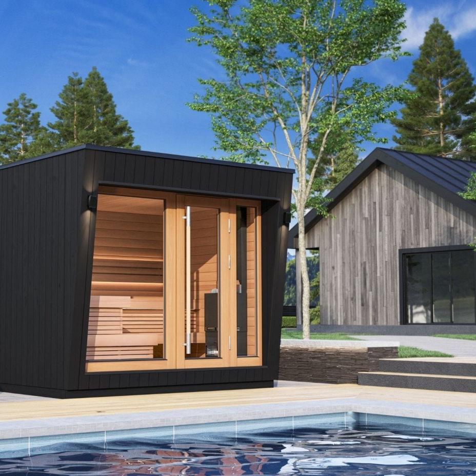 Saunum AirCube Space Ready Made Nordic Outdoor Sauna (5 Seater) in