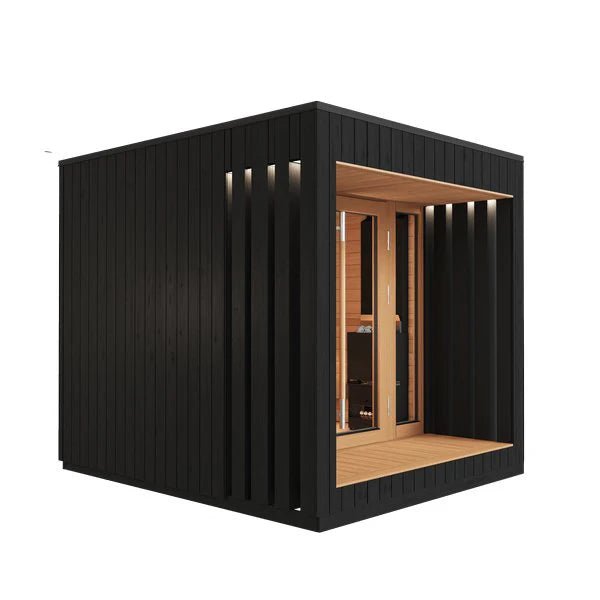 Saunum AirCube Terrace Ready Made Nordic Outdoor Sauna (4 Seater) in