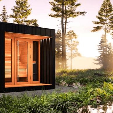 Saunum AirCube Terrace Ready Made Nordic Outdoor Sauna (4 Seater) in