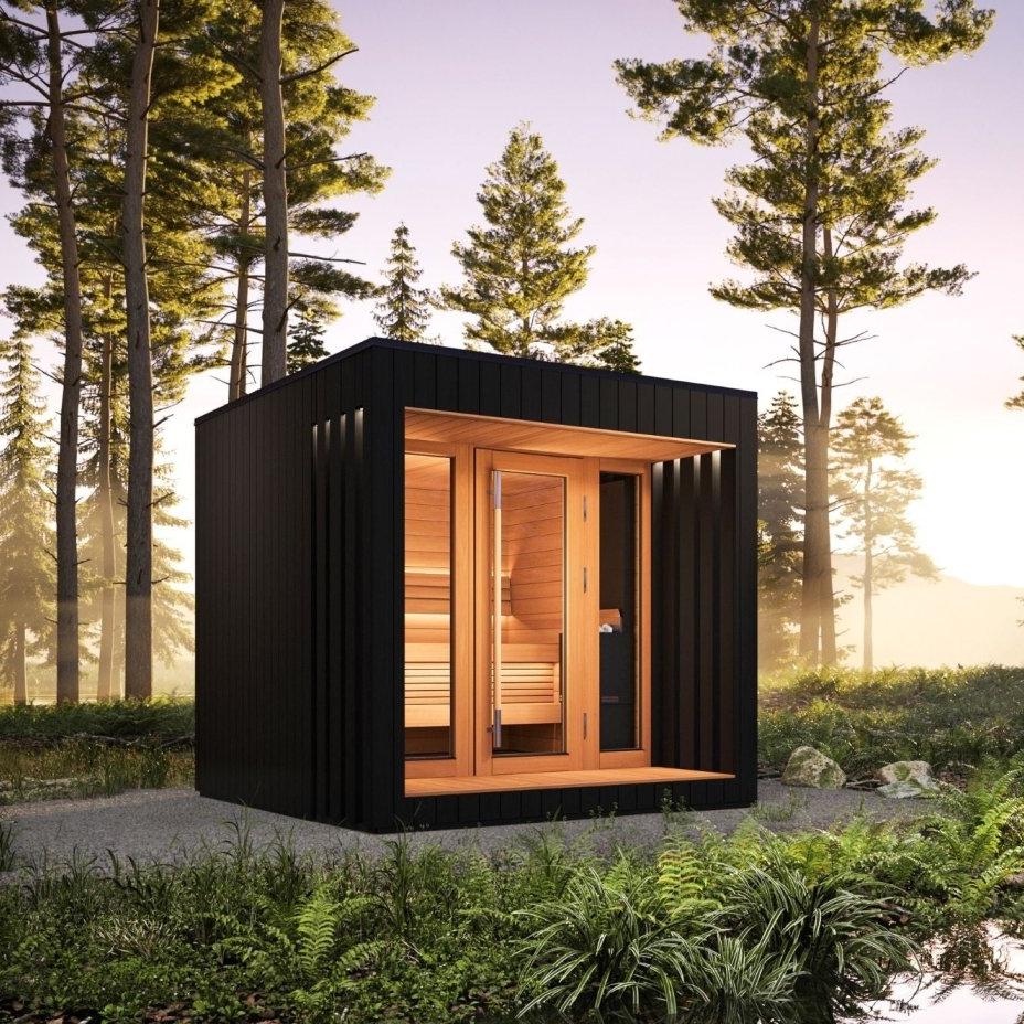 Saunum AirCube Terrace Ready Made Nordic Outdoor Sauna (4 Seater) in