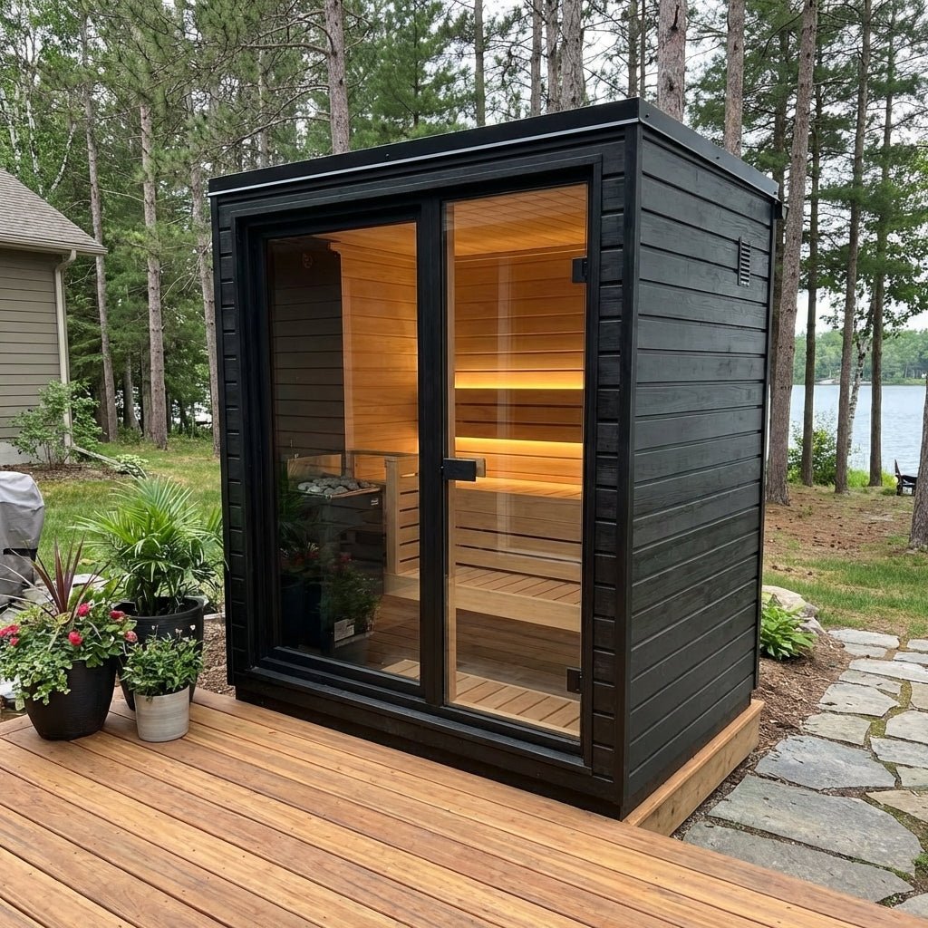 Saunum Classic Ready Made Mini Nordic Outdoor Sauna (3 Seater) in