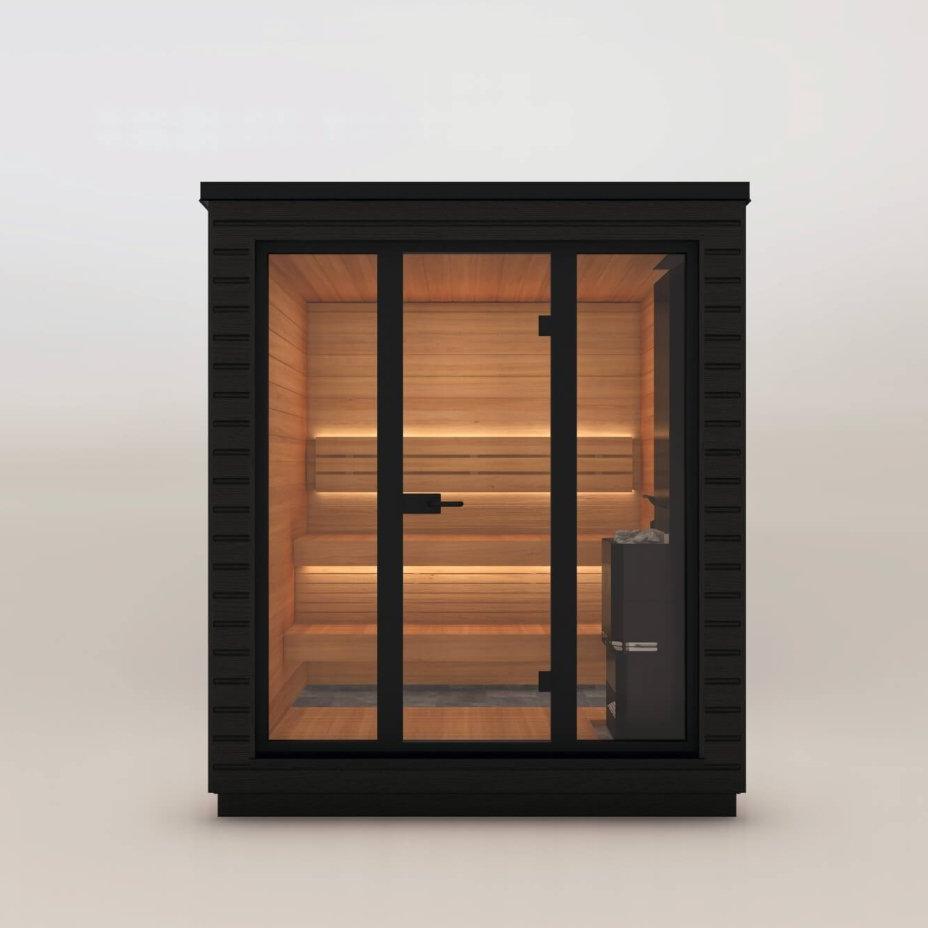 Saunum Classic Ready Made Mini Nordic Outdoor Sauna (3 Seater) in