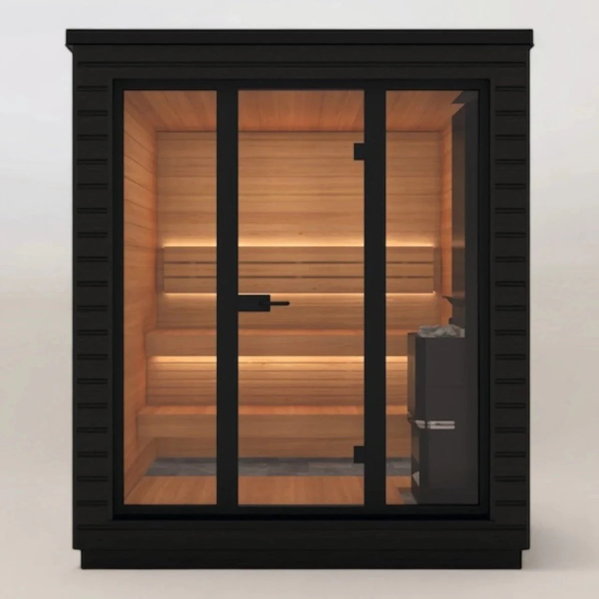 Saunum Classic Ready Made Mini Nordic Outdoor Sauna (3 Seater) in