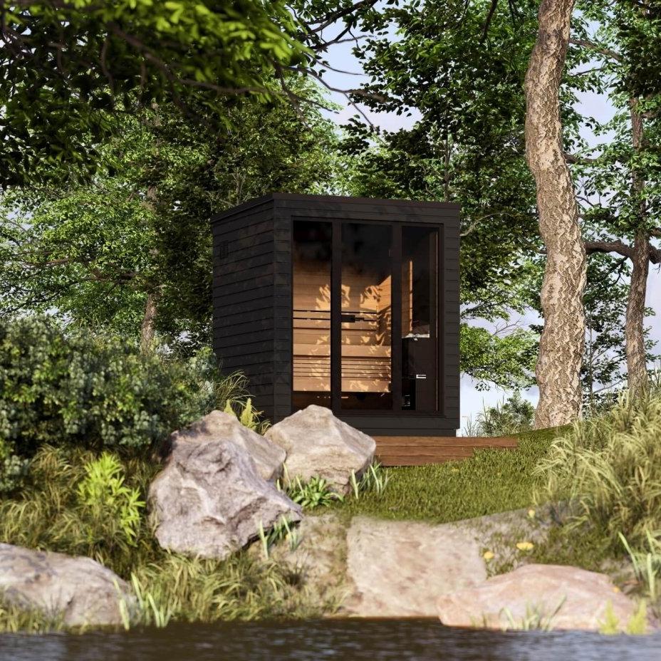 Saunum Classic Ready Made Mini Nordic Outdoor Sauna (3 Seater) in