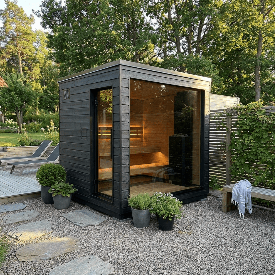 Saunum Classic Ready Made Nordic Outdoor Sauna (4 Seater) in