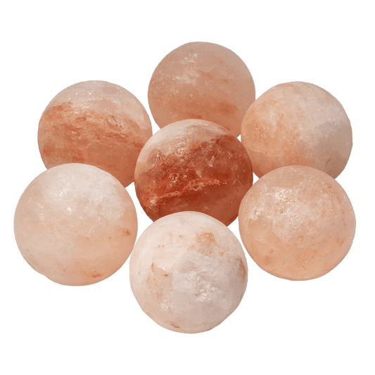 Saunum Natural Pink Himalayan Salt Balls Set (7 pcs) in