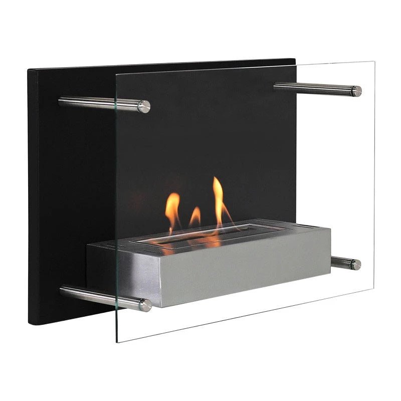 Scandi Flames Nevada Bioethanol Wall - Mounted Fireplace in 40H x 60W x 21D cm
