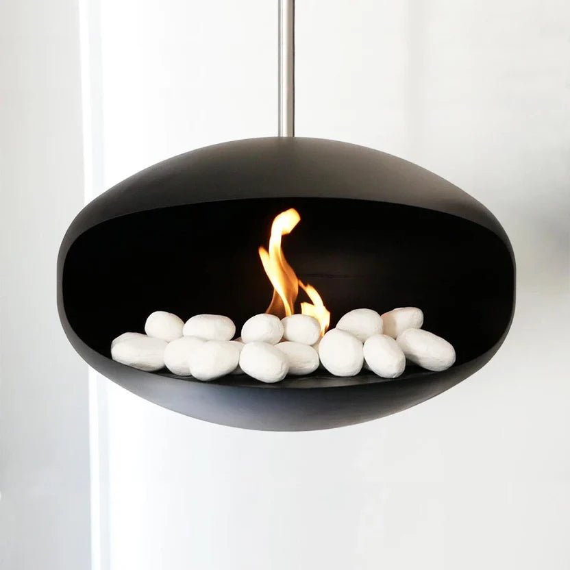ScandiFlames aCeramic Pebbles Bioethanol Fireplace Decoration 24 Pieces in White