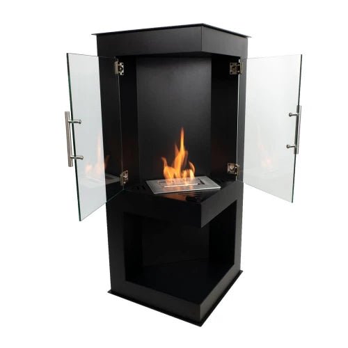 ScandiFlames Alaska Corner Freestanding Bioethanol Fireplace in 95.3H x 57.7W x 39.2D cm