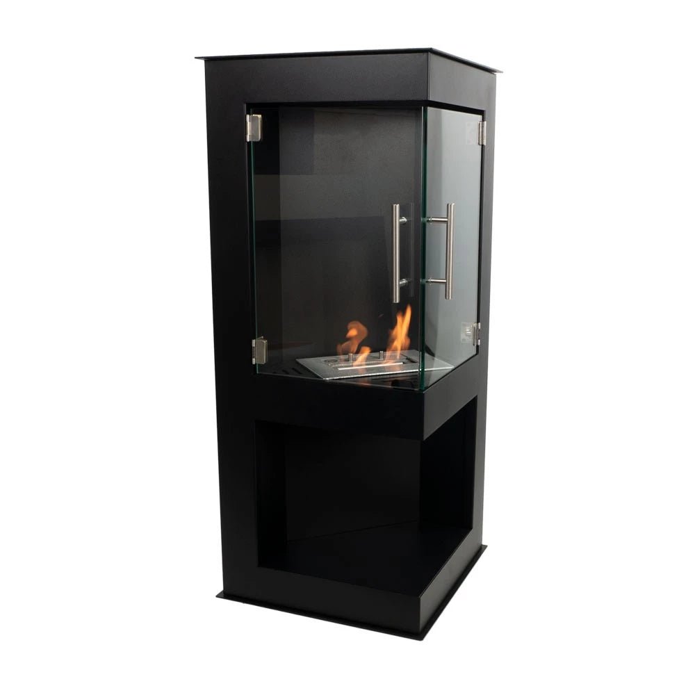 ScandiFlames Alaska Corner Freestanding Bioethanol Fireplace in 95.3H x 57.7W x 39.2D cm
