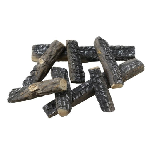 ScandiFlames Ceramic Logs Bioethanol Fireplace Decoration 8 Pieces in