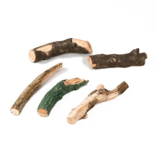 ScandiFlames Ceramic Wood Mix - 5 Pieces Bioethanol Fireplace Decoration in Ceramic Wood