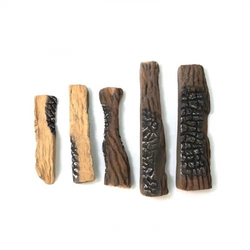 ScandiFlames Ceramics Wood Bioethanol Fireplace Decoration 5 Pieces in