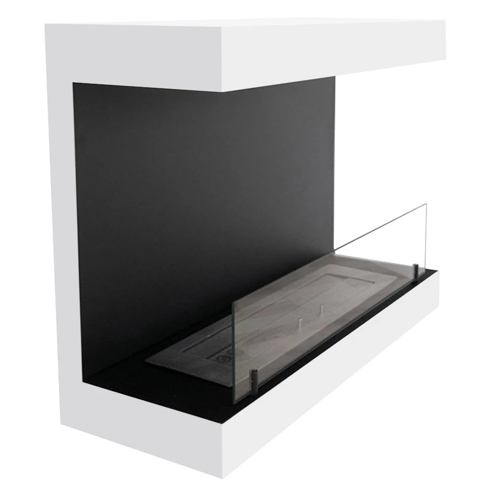 ScandiFlames Dakota Bioethanol Wall-Mounted Fireplace in 60H x 80W x 30D cm
