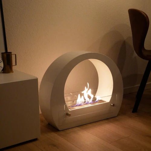 ScandiFlames Dallas Bioethanol Freestanding Fireplace in 52H x 64W x 23D cm