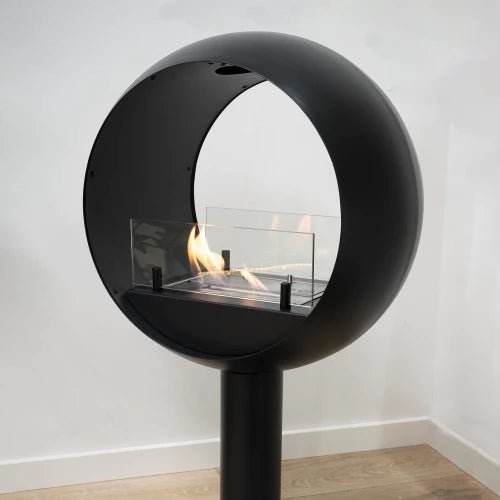 ScandiFlames Edmonton 2 - sided Bioethanol Freestanding Fireplace in 86.5H x 50.2W x 30D cm