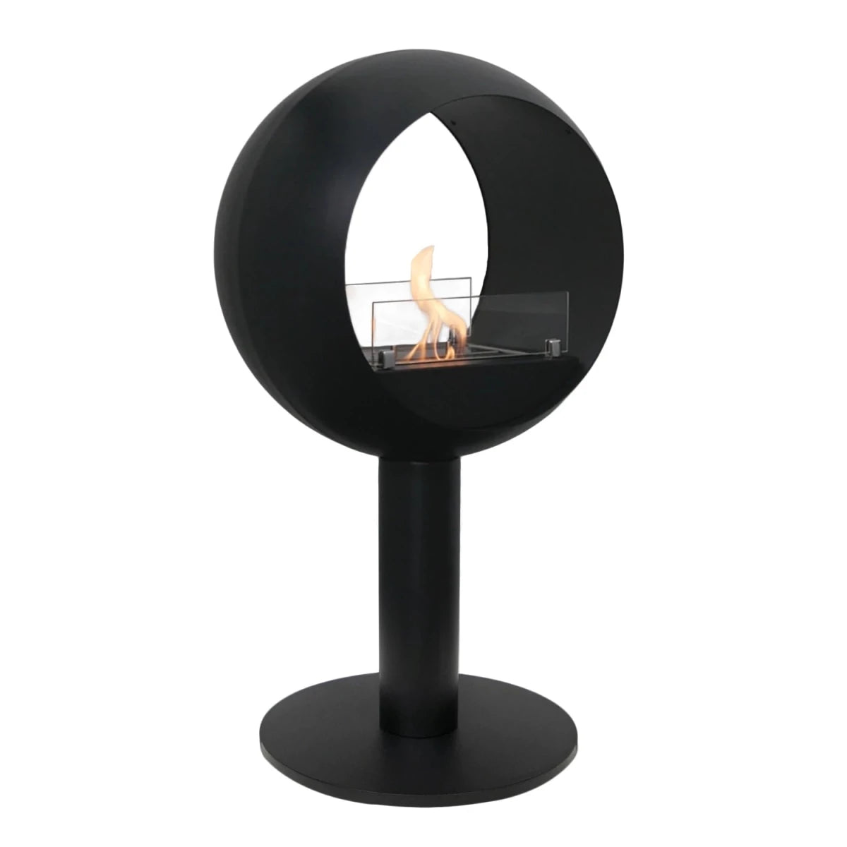 ScandiFlames Edmonton 2 - sided Bioethanol Freestanding Fireplace in 86.5H x 50.2W x 30D cm