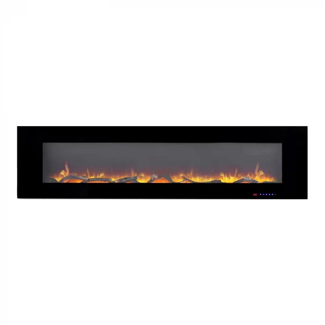 Scandiflames Electric Azurite Wall Mounted Electric LED Fireplace in 46.6H x 182.9W x 13.9D cm