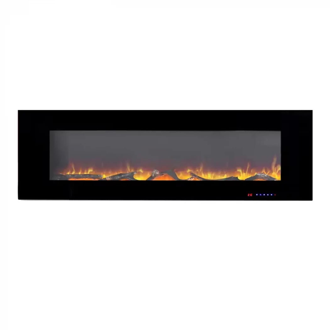 Scandiflames Electric Azurite Wall Mounted Electric LED Fireplace in 46.6H x 213.3W x 13.9D cm
