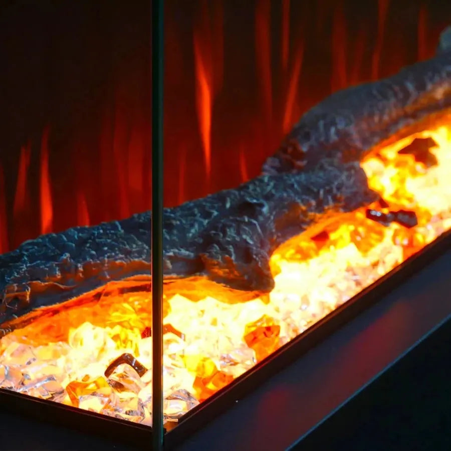 Scandiflames Electric Feroza Wall Mounted LED Electric Fireplace in 68H x 137W x 32D cm