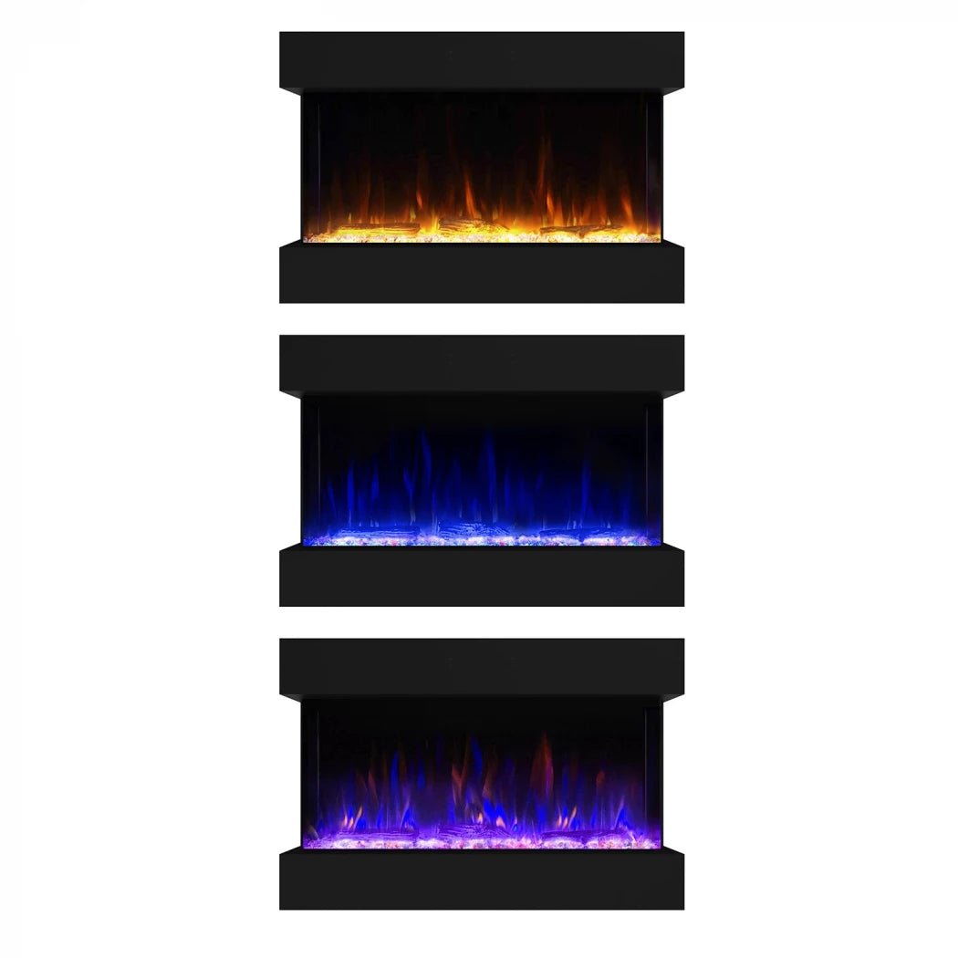 Scandiflames Electric Feroza Wall Mounted LED Electric Fireplace in 68H x 137W x 32D cm