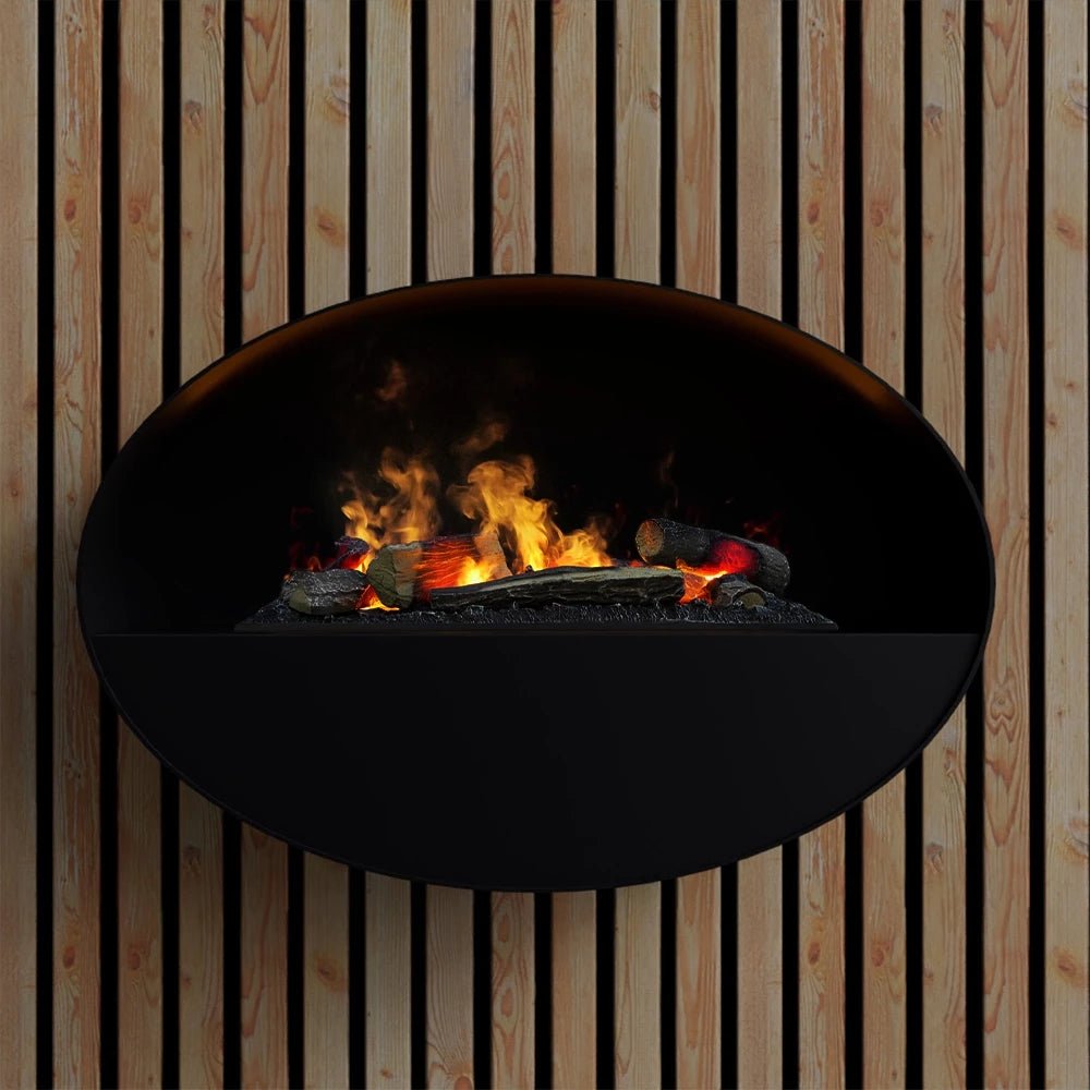 Scandiflames Electric Kjos Wall Mounted Water Vapour Fireplace in 60H x 90L x 27W cm
