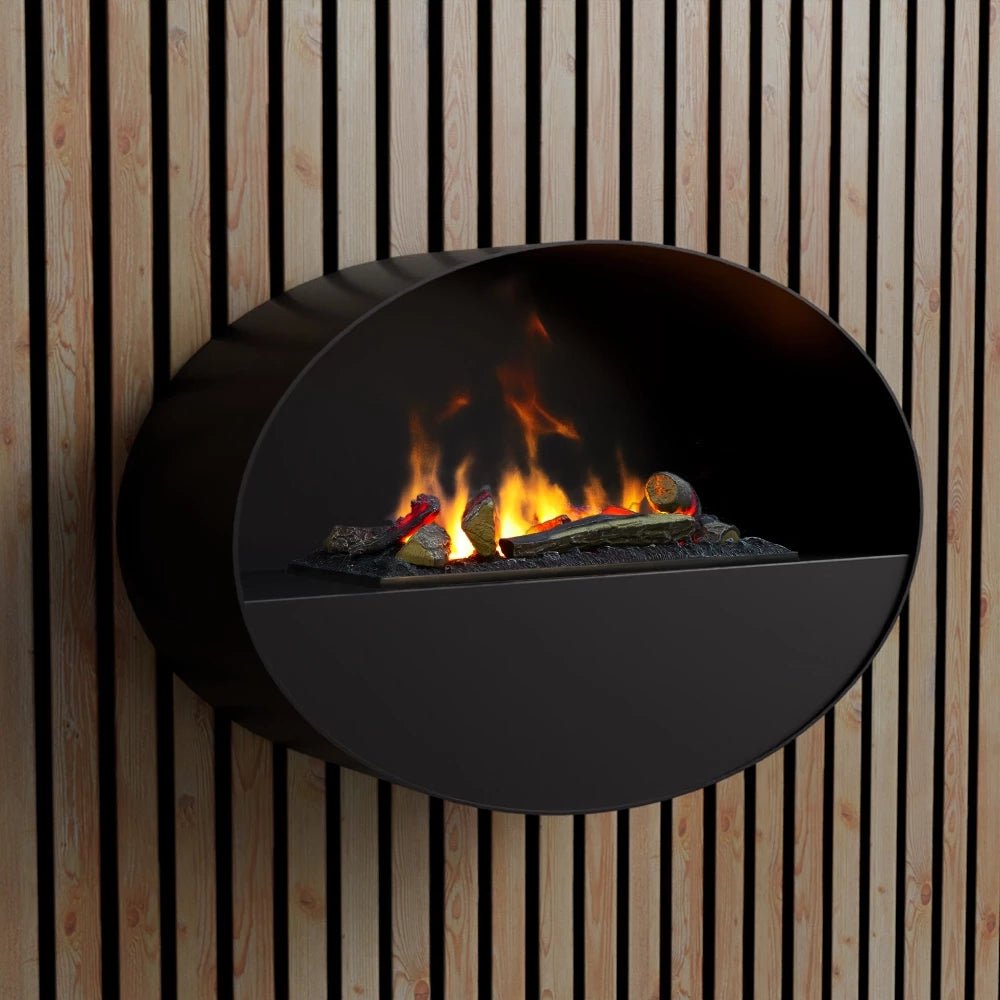 Scandiflames Electric Kjos Wall Mounted Water Vapour Fireplace in 60H x 90L x 27W cm