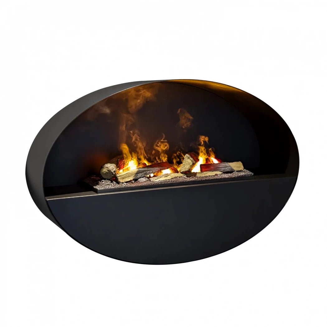 Scandiflames Electric Kjos Wall Mounted Water Vapour Fireplace in 60H x 90L x 27W cm