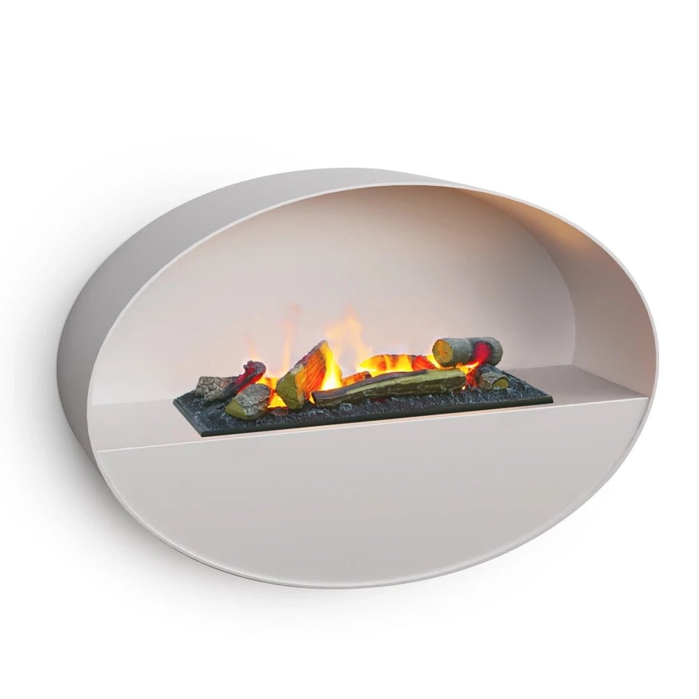 Scandiflames Electric Kjos Wall Mounted Water Vapour Fireplace in 60H x 90L x 27W cm