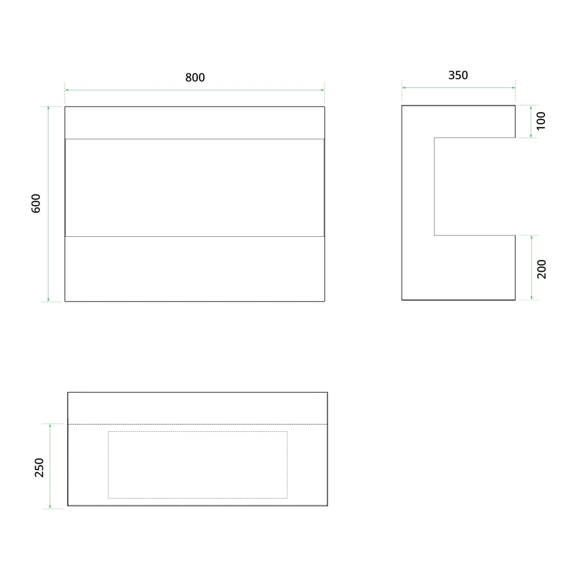 Scandiflames Electric Steinsdal Wall Mounted Water Vapour Fireplace in 60H x 80L x 35W cm