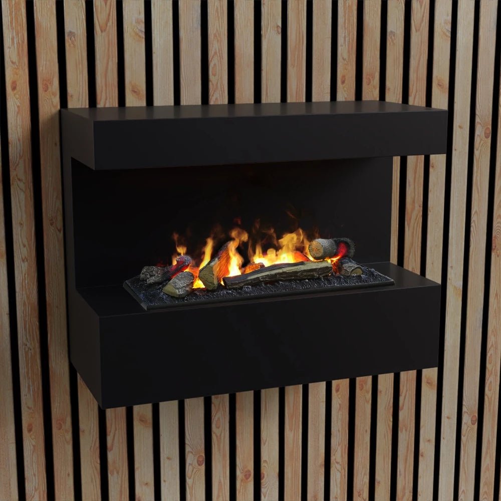 Scandiflames Electric Steinsdal Wall Mounted Water Vapour Fireplace in 60H x 80L x 35W cm