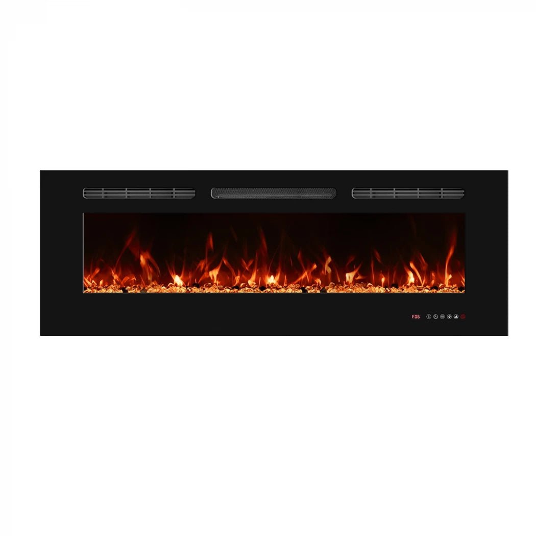 Scandiflames Electric Titanite Built In LED Fireplace Insert in 45H x 127L x 14W cm