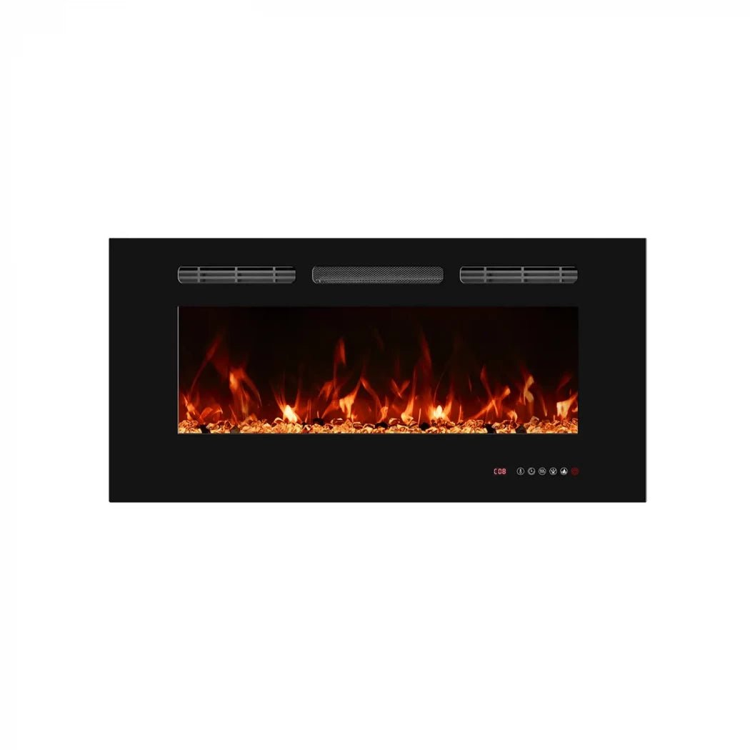 Scandiflames Electric Titanite Built In LED Fireplace Insert in 45H x 91.5L x 14W cm