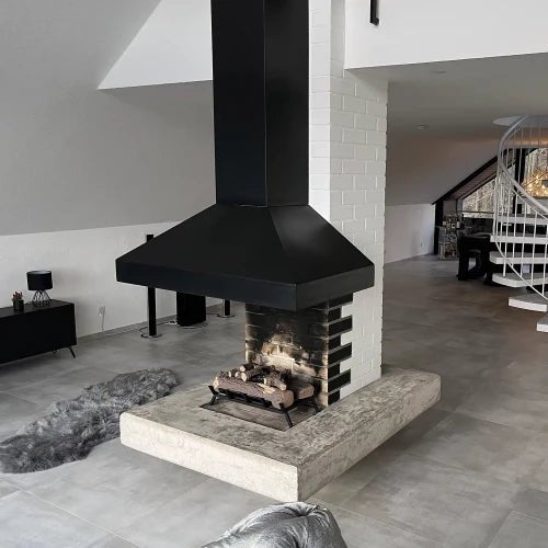 ScandiFlames Grate Freestanding Insert in 13.9H x 76W x 35D cm