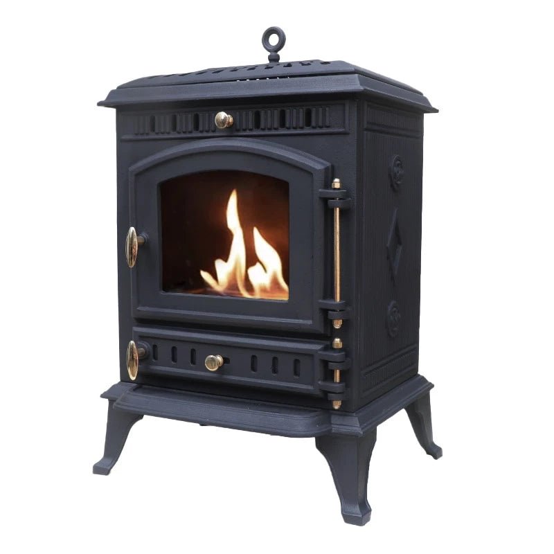 ScandiFlames Molde Cast Iron Freestanding Bioethanol Fireplace in 69.5H x 47W x 39D cm