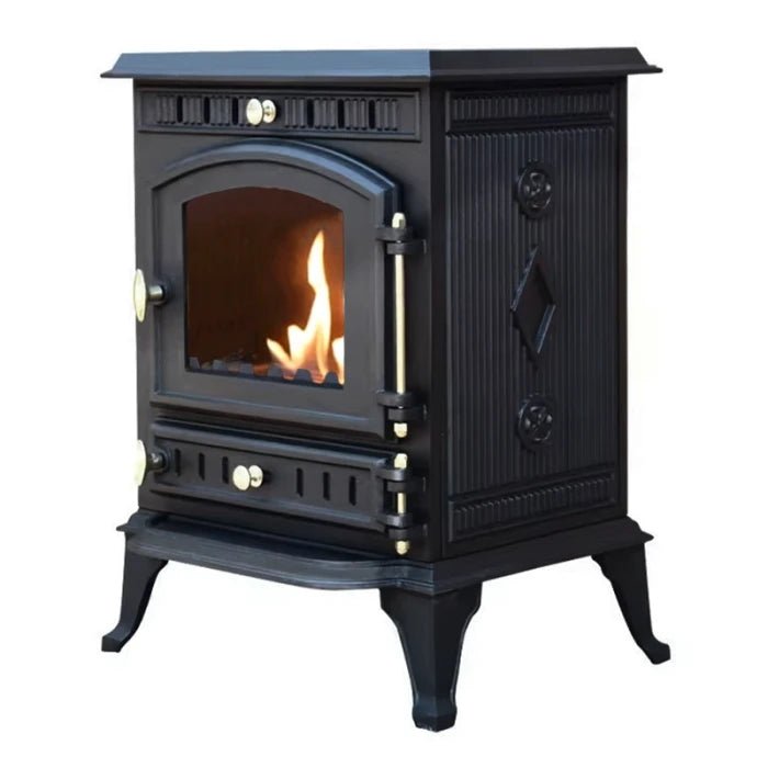 ScandiFlames Molde Cast Iron Freestanding Bioethanol Fireplace in 69.5H x 47W x 39D cm
