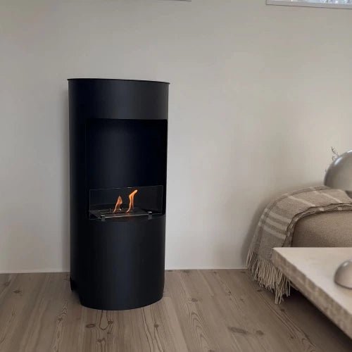 ScandiFlames Montgomery Bioethanol Freestanding Fireplace in 95H x 45W x 45D cm
