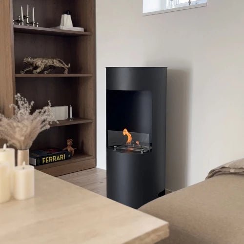 ScandiFlames Montgomery Bioethanol Freestanding Fireplace in 95H x 45W x 45D cm