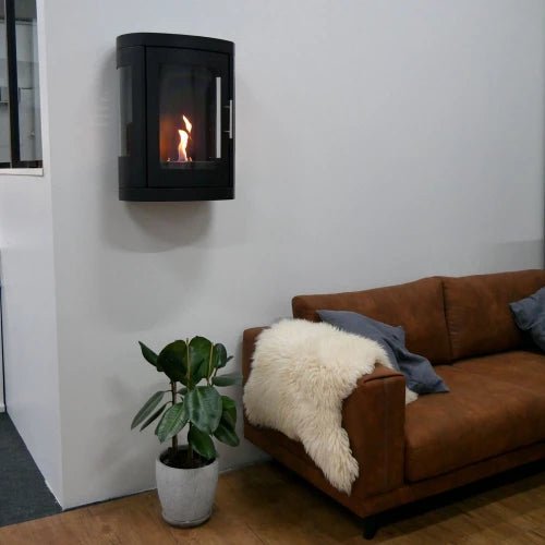 ScandiFlames Oregon Bioethanol Wall - Mounted Fireplace in 63H x 48W x 28.6D cm