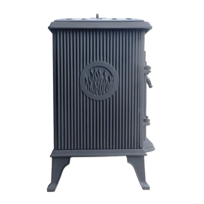 ScandiFlames Spitsbergen Cast Iron Freestanding Bioethanol Fireplace in 70H x 61W x 43D cm