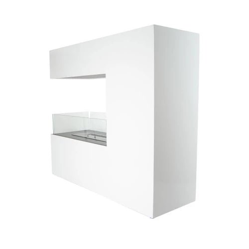 ScandiFlames Topeka Bioethanol Freestanding Fireplace in 90H x 100W x 35D com