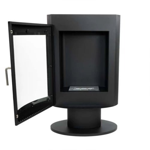ScandiFlames Trenton Freestanding Bioethanol Fireplace in 98H x 60W x 30D cm