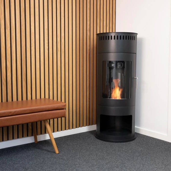 ScandiFlames Washington Freestanding Bioethanol Fireplace in Black