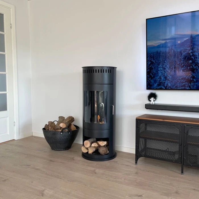 ScandiFlames Washington Freestanding Bioethanol Fireplace in Black